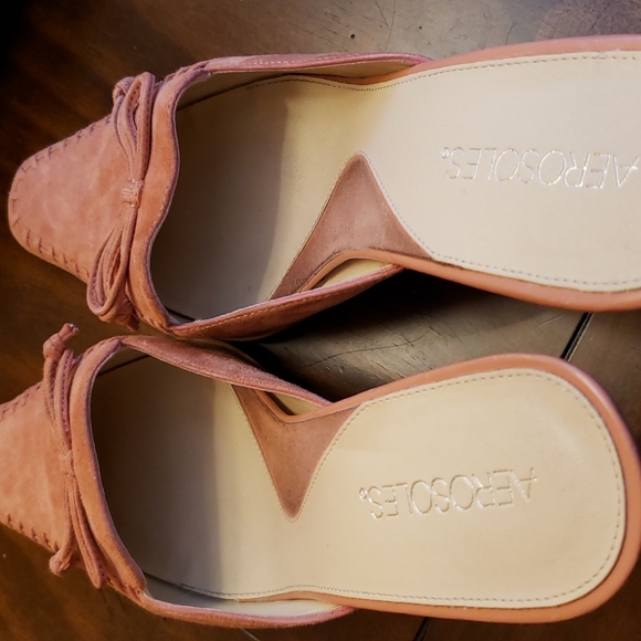 Aerosoles Suede Heels Mules Sz-9 - Picture 6 of 8